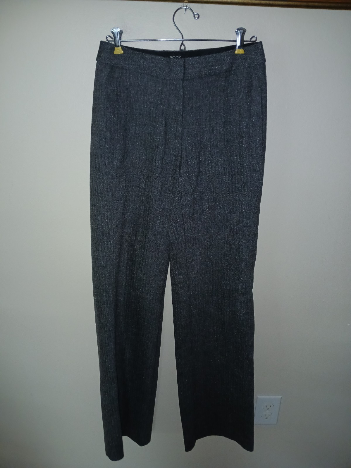 Body By Victoria Women's 4 Bridget Fit Straight Leg Trouser Wool Blend Gray