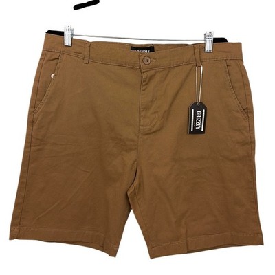NEW Grizzly Griptape Flat Front Gorpcore Khaki Casual Rugged Shorts Men's 38