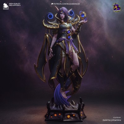 Midnight Elf Sorceress | Unpainted High Detail Collectible Scale Model Kit