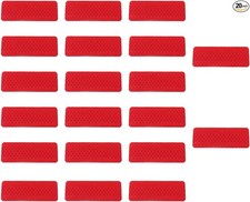 20PCS Car Safety Reflective Stickers, Waterproof Warning Reflective Tape, Red