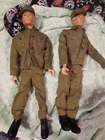 GI Joe 2 Soldier Action Figures Fully Jointed Tan Uniform Hats