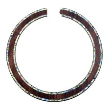 Acoustic Guitar Rosette Inlay Abalone Shell Rosewood Luthier sound hole B15