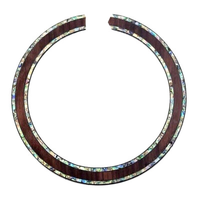 Acoustic Guitar Rosette Inlay Abalone Shell & Rosewood Luthier sound hole B15