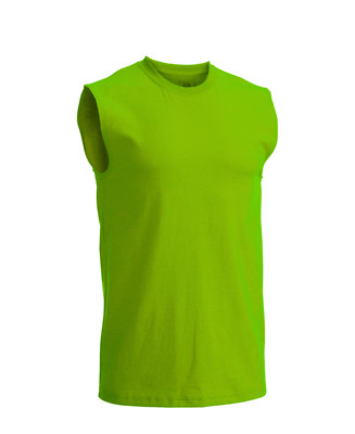 Mens Cotton Sleeveless T Shirt Tank Solid Blank Hot Summer Gym Cool Comfort US