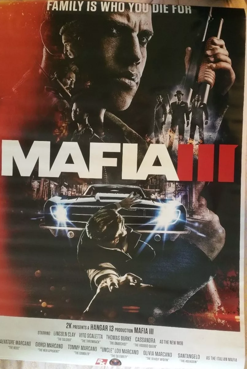 MAFIA 3 GAMESTOP VIDEO GAME 27 x 40 POSTER NEW