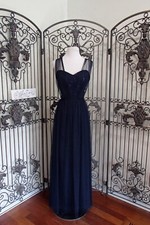 2313 BILL LEVKOFF 1231 SZ 10 NAVY COCKTAIL HOMECOMING PARTY DRESS GOWN