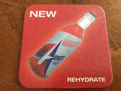 BIERDECKEL ENGLAND - AQUARIUS REHYDRATE - von Coca-Cola - Energy Drink 1995 -NEU