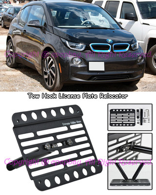 Fit 14-Up BMW I01 i3 Front Tow Hook Mount License Plate Relocator Bracket