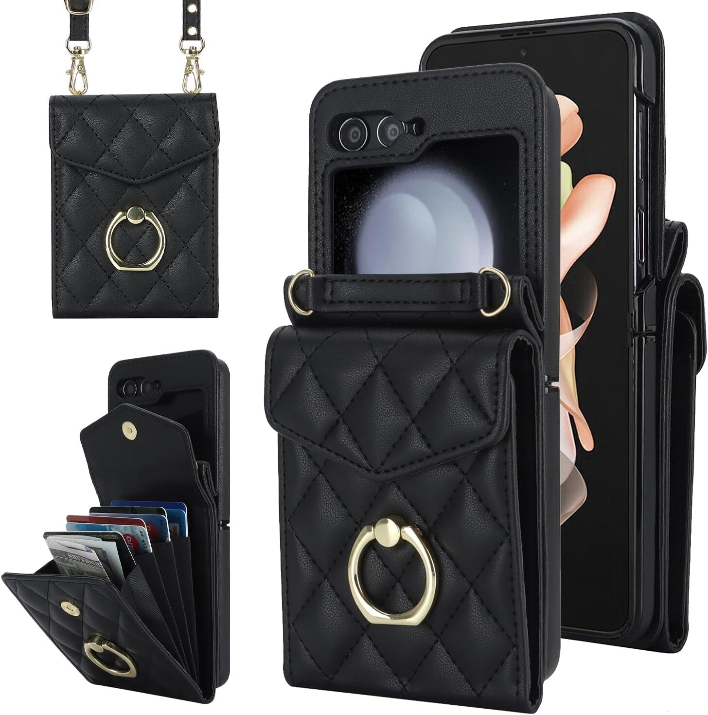 For Samsung Galaxy Z Flip 5 5G 2023 Case w/ Shockproof Protection & Ring Holder