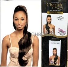 Cherish Synthetic Drawstring Long Curly Wavy Hair Ponytail - Canada Girl
