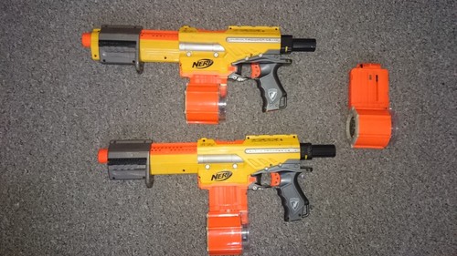 nerf joblot n-strike alpha trooper cs-18 x 2 plus spare magazine