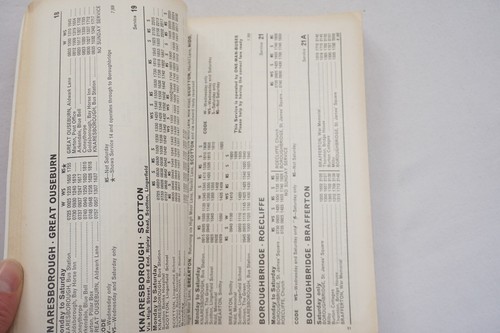 Autobús Yorkshire Northern 1969 horario ferroviario y mapa West Yorshire Road Car - Imagen 7 de 10