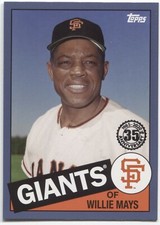 2020 Topps Series 1 WILLIE MAYS 1985 Topps 35th Anniversary Blue - GIANTS -