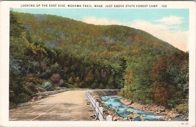Postcard East Side Mohawk Trail Above State Forest Camp Massachusetts MA