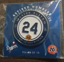 Walter Alston #24 Collectors Pin Los Angeles Dodgers 76 NEW UNOPENED Retire # 