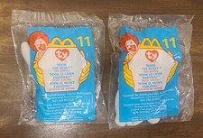 2 1999 McDonalds Happy Meal Toy 11  Nook The Husky  Ty Teenie Beanie Baby Toy