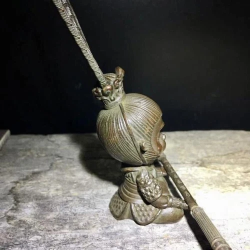 Art Collection Bronze Buddha Affe Wu Kong Figur Statue Buddha Tee Haustier Deko - Bild 9 von 11
