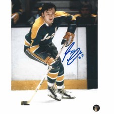 Reggie Leach Autographed California Golden Seals 8X10 Photo