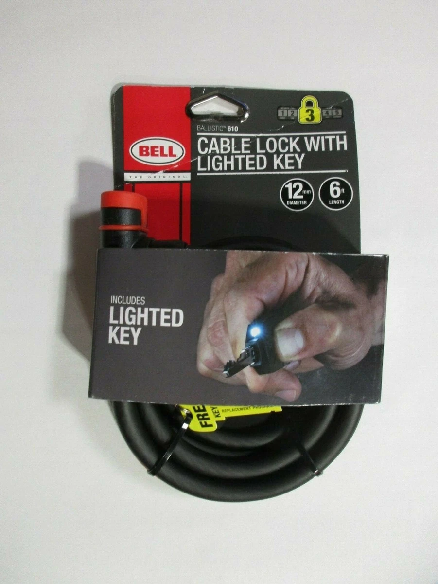 Bell Ballistic 610 HD Steel Cable Bike Lock With Lighted Key Level