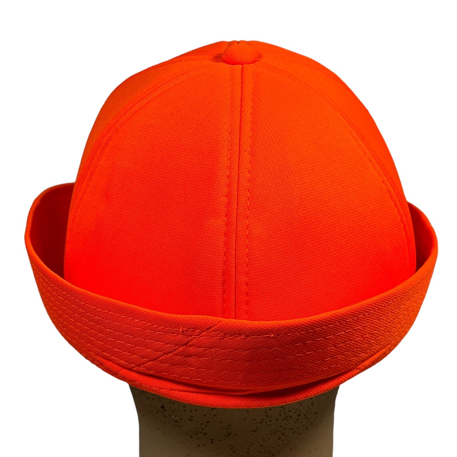Vintage Jones Style Bucket Hat Cap Blaze Orange Hunting Large Ear Flaps