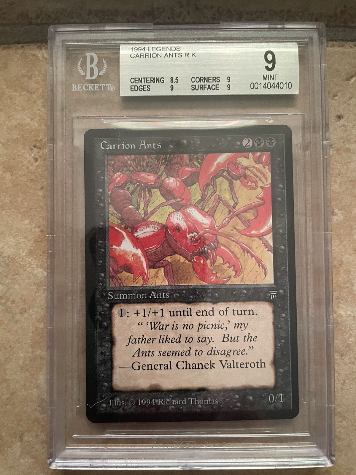 Magic: The Gathering - Carrion Ants - Legends - BGS 9/Mint w/3 9 subs!