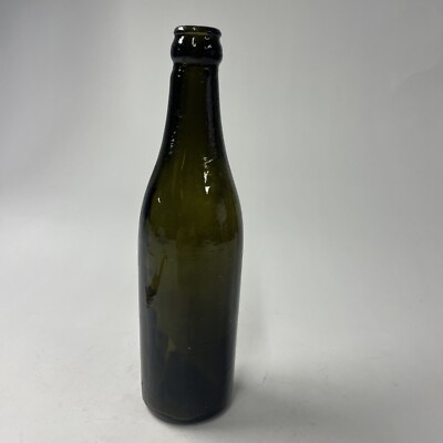 1890's E&J BURKE E&JB OLIVE GLASS CROWN TOP CRUDE STOUT BEER BOTTLE IRELAND NICE