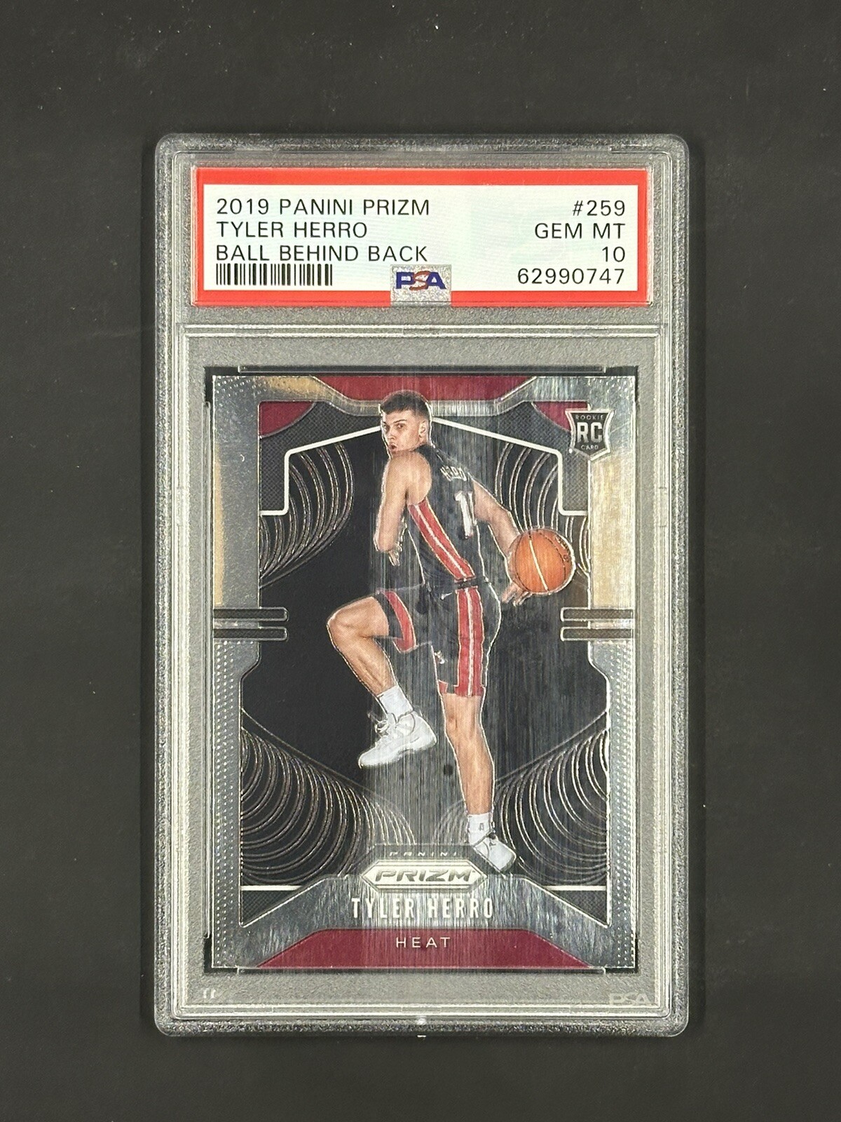 2019 Prizm Variation Ball Behind Back Heat TYLER HERRO RC Card PSA 10 GEM MINT