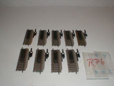 Modelleisenbahn HO, Fleischmann Profi Gleis, 9 x Entkupplergleis Nr.6114 (R76