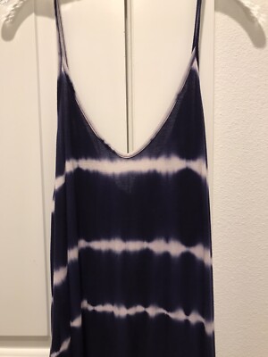 riah fashion - Gorgeous Navy Tie Dye Striped Maxi Dress, POCKETS | eBay