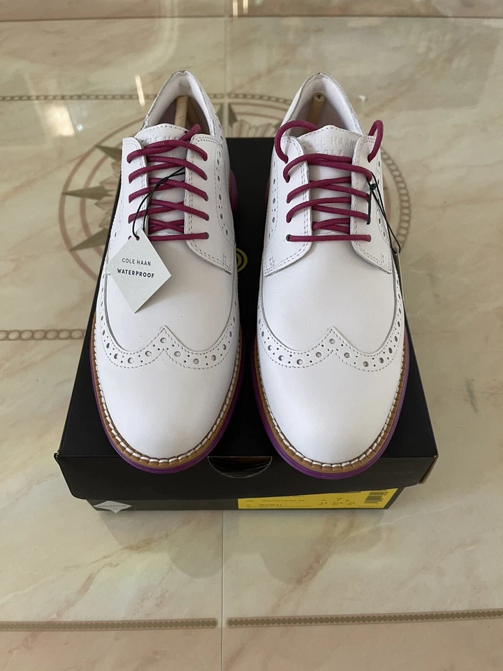 Cole Haan Women’s Zerogrand OG Wingtip Oxford Golf Shoes Size 7 NWB Water Proof