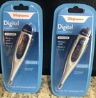 Walgreens Digital Thermometer 30 Second Memory Recall Reads in °F or °C  2 Pack