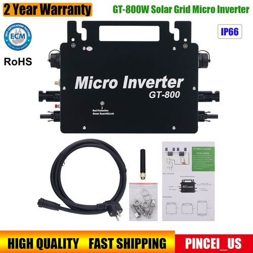 GT-800W Solar Grid Micro Inverter Solar Inverter Phone APP Monitoring Waterproof - 第 1/24 張圖片