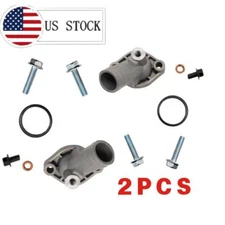 2 * Thermostat Outlet Cover Set ALUMINUM For Odes UTV LZ1000 800 Dominator D2 X2