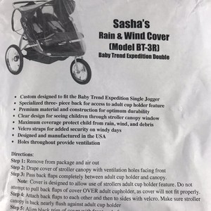 baby trend sit and stand rain cover