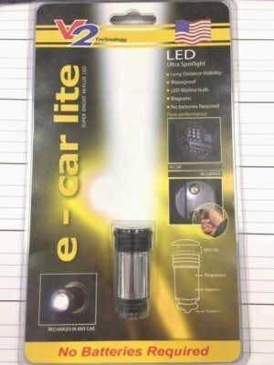 V2 Tech LED ULTRA SPOTLIGHT e-Car-lite can be charged on Car's Cigarette  Lighter