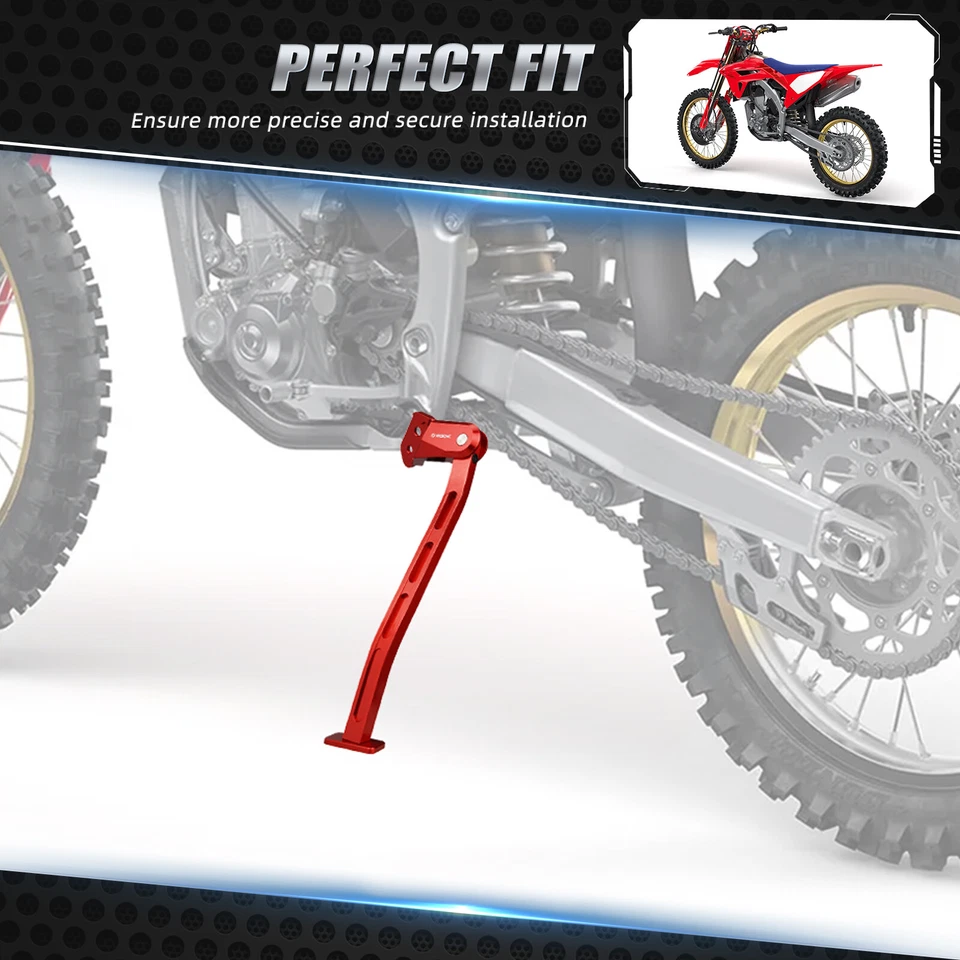 Kickstand Side Stand For Honda CRF 450R 250R 2013-2018 CRF450RWE 2019-2020 Red - Image 2 of 4