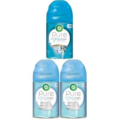 Air Wick Pure Freshmatic Ultra Automatic Refill Sprays Fresh Linen Waters x3