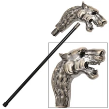 Jungle Queen Lioness Walking Cane | Decorative Ornate Mobility Stick Accessory..