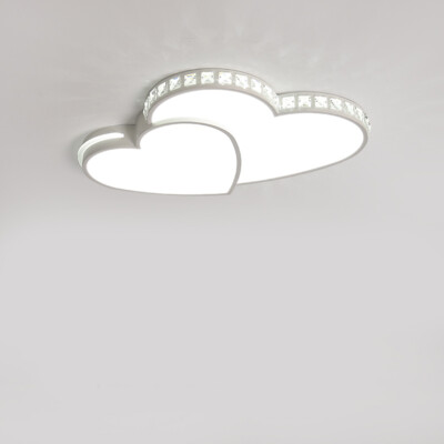 Modern Bright Crystal Ceiling Light Ceiling Lamp Chandelier LED Heart Love Shape