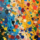 Abstract Expressionism Oil Paint Luxury Canvas Wall Art Picture Print Colourful