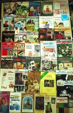 Mixed Craft Booklets Large Lot - Needlecrafts, Fabric Craft, Iron-ons, Applique