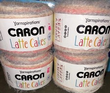 Caron Latte Cakes Yarn 4 Pack Plum Fresh Bulky #5 Knitting Crochet