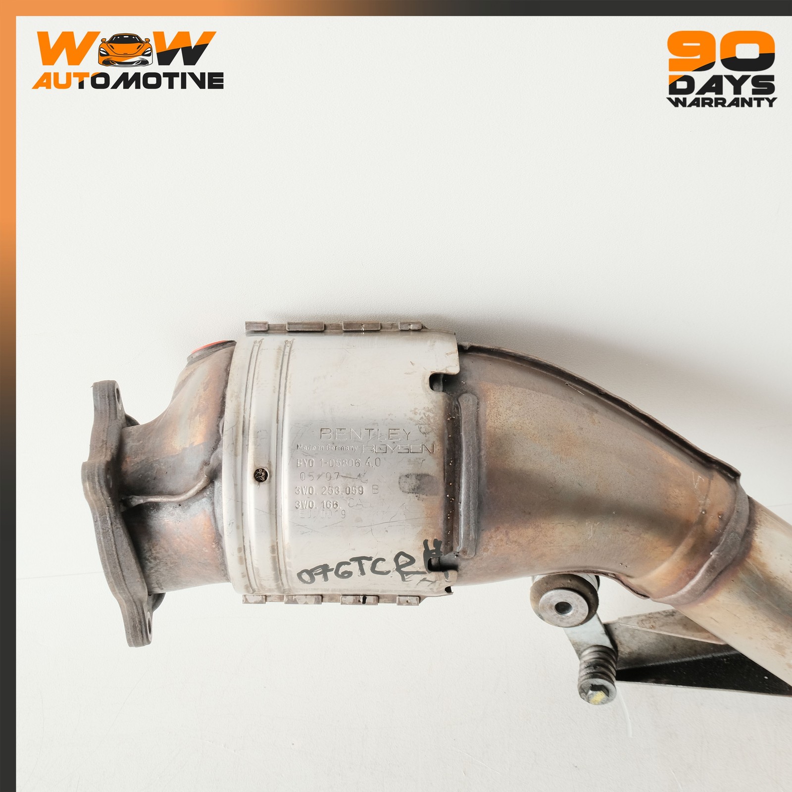 04-17 BENTLEY CONTINENTAL GTC FLYING SPUR LEFT RIGHT EXHAUST DOWNPIPE SET OEM