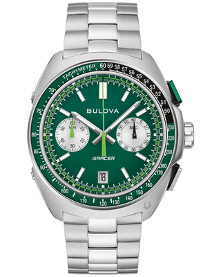 Bulova Racer Chronograph Green Dial Watch 98B468 | eBay