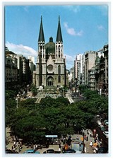 Vintage Cathedral Praça da Sé Sao Paulo Brazil Lithograph