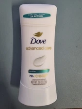 12 PACK Dove Advanced Care 72hr Sensitive Unscented Antiperspirant Deodorant