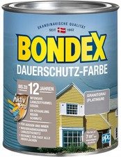Bondex Dauerschutz-Holzfarbe 750 ml, granitgrau / platinum Holzschutzfarbe