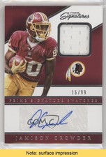 2016 Prime Signatures Signature Swatches 16/99 Jamison Crowder Auto READ z5i