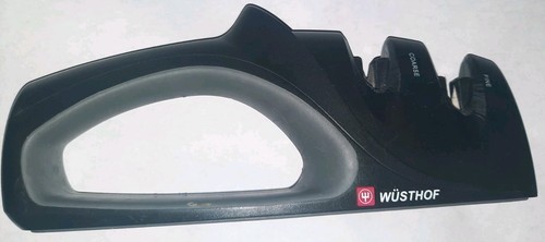 Afilador de cuchillos universal Wüsthof negro de dos etapas portátil para el hogar cocina - Imagen 2 de 4