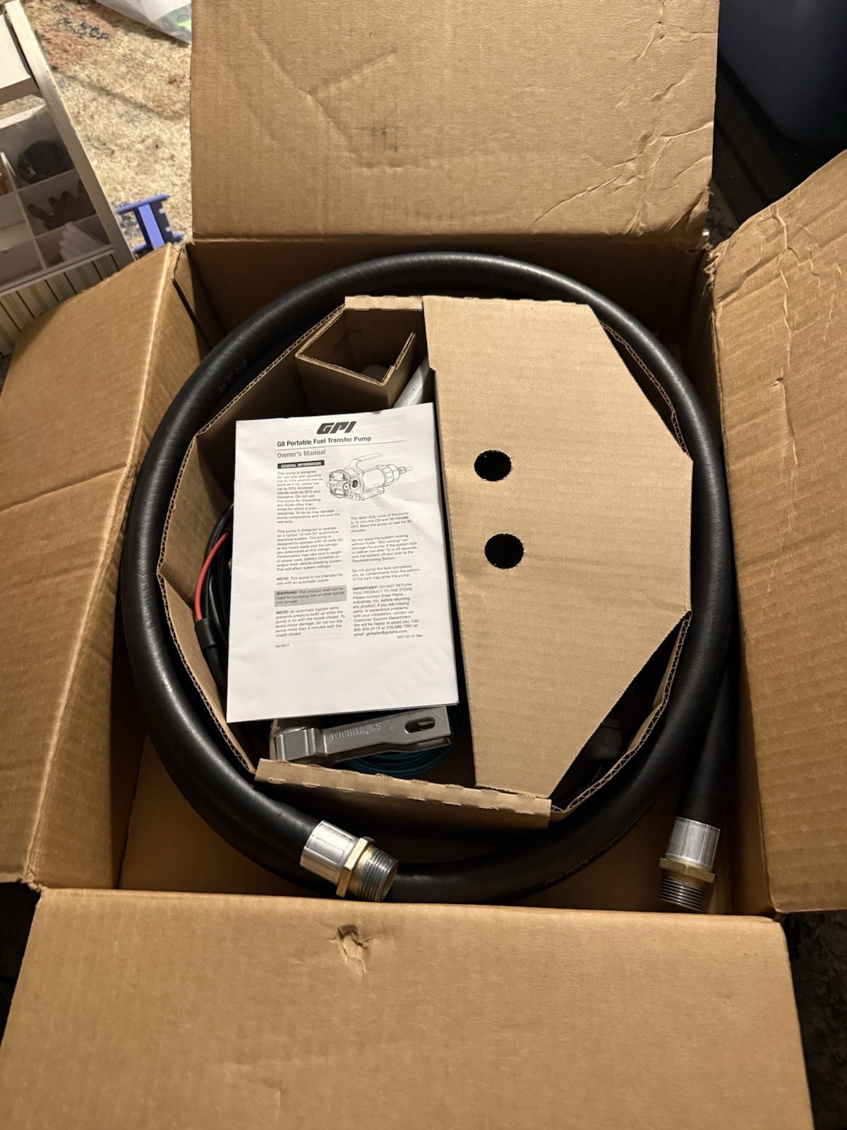 “GPI “ Portable Fuel Transfer Pump G8P, 12V, G8P , Unleaded Fuel NEW IN BOX